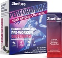 2 pred vsemi Natural Vegan Pred treningom, s 120mg kofeina I Čista energija, vzdržljivost, Okrevanje I Pred treningom Ženske in moški I 20 x Posamezni paketi I Informiran šport Certified I BlackCurrant