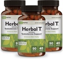 DailyNutra Herbal T Men's Health Formula Dopolnilo za vzdržljivost, Vitalnost, & zdravo staranje - z KSM-66 Ashwagandha, Tongkat Ali, Tribulus, Eleuthero, & Horny Kozel Weed (3-Pack)
