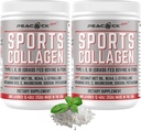 Športni kolagen v prahu, 12.42 oz, pakiranje 2 - Goveje in divje ribe, hidrolizirane vrste I, II, III, več kolagenskih peptidov, nearomatizirane beljakovine v prahu z BCAA, magnezijem in elektroliti
