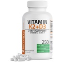 Bronsonov vitamin K2 (MK7) z D3 dopolnilno formulo ne-GMO 5000 i.e. vitamin D3 & 90 μg K2 MK-7 Enostavno pogoltniti D & K kompleks, 250 kapsul