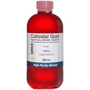 True Colloidal Gold – 25 ppm - 99.99+% Čistost - 250 ml (8.45 Fl Oz) v Clear BPA-free plastična steklenica - Izdelano v ZDA