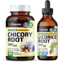 BIO KRAUTER korenovka 100 Kapsule & Licorice koren tinktura 4 Fl. Oz.