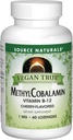 Vir Naturals Vegan metil Kobalamin, Vitamin B-12 Češnjeva aroma dietna dopolnila, 1 Mg - 60 Lozenges