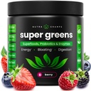 Superzeleni prašek, 40+ Organska superhrana, probiotiki in encimi za energijo, digestija, Gut Health & Bloating 