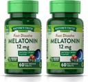 Naravoslovna resnica Melatonin 12 mg, Naravne jagodne arome, 60 Count, Multi (Pack of 2)