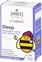 Zarbee's Kids 1mg melatonin žvečljiva tableta, brez zdravil in učinkovito spanje dodatek, enostaven za jemanje naravnih grozdnih arom tablete za otroke starosti 3 in up, 30 grof