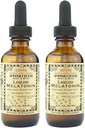 SVASTHYA BODY & MIND Liquid Melatonin - Promocija naravnega spanja - Alkohol brezplačno za odrasle in otroke, Izdelano v ZDA, 2 oz, Paket 2