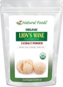 Z Natural Foods Organic Lion’s Mane Gobe Extract Prašek, Vitamin-Rich Superfood Powder, Kot nalašč za čaj in smoothies, Non-GMO, Vegan, Gluten-free, Kosher, 1 lb.