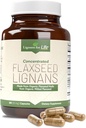 Lignani za življenje Laneno seme Lignani za pse in ljudi + SDG - Omega 3 Maščobne kisline, visoko fiber antioksidanti - Izboljšati svetleče plašč, Prebavne in srca zdravje za pse, 15 mg, 180 Laneno seme kapsule, 1 pakiranje