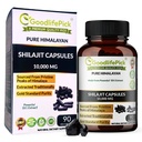 Čiste himalajske kapsule Shilajit. Največja moč naravni Shilajit Bogat v sledovih mineralne in fulvične kisline. Visoko nadmorsko višino. Vegan NonGMO 90ct. Izvlečeno tradicionalno brez stearate No riž Flour