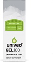 Unived Gel 100 - Veganski energijski gel za vzdržljivost športniki Runners & kolesarji - 100kcal - Soljeno apno - pakiranje po 6