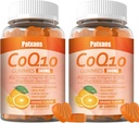 2 Packs 500MG CoQ10 Supplement Gumies, Omega-3, Magnezij, Vitamin B3, cink, Ultra visoka absorpcija zagotavlja zdravo podporo za srce, Cell Energy & Antioksidanti, 120Cts.