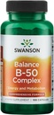 Swanson B-50 Complex - Vitaminski dodatek Promocija energije in metabolizma - Lahko podpira zdravje srca, spomin in podporo - (100 kapsul)