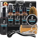Beard Kit, Beard Grooming Kit w/Beard Wash/Shampoo,2 Packs Beard Oil,Bard Balm, Beard Wash,Brush,Comb,Scisor,Storage Bag,E-Book,Beard Care&Trimming Kit