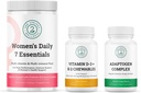 Ženske Daily 7 Essentials, Vitamin D3 + K2 Žvečilni in Adaptogen kompleks paket