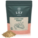 Lily iz doline Licorice/Liquorice Root Powder - Ground Mulethi Izvira iz Indije - Naravni sladilo - Vegan & Gluten-free - Pakirano v Reseable Pouch (16oz, 453g)