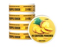 LyvWel 56mg Kofeinske energetske vrečke – Pineapple – Čista energija in fokus Boost z Guarana – 5-Pack s 16 vrečke na pločevinko (80 Total Pouches)