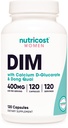 Nutricost Diindolylmetan DIM dodatek za ženske 400mg, 120 Kapsule, z Dong Quai, Calcium & Black Cohosh - Vegan, Non-GMO in Gluten brezplačno
