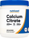 Nutricost kalcijev citrat v prahu (250 gramov) brez arome