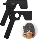 2 Pack Oftalmični očesni okluder za oftalmologe, optometriste in ortopedske oči Izpit orodje (črna)
