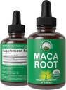 Maca Root tekoče kapljice. USDA Organic Vegan Extract dodatek za ženske in moške. Visoka biološka razpoložljivost Dopolnila. Maca za energijo, vzdržljivost in podporo razpoloženju. Brez sladkorja, brez glutena, brez kapsul