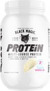 Black Magic Multi-Surce Protein - Whey, Kazein, Enzymes, & MCTs - Predpošta vadbe - Keto, Nizki sladkor, Gluten Free - Francoska Vanilla - 24g Protein - 2 LB