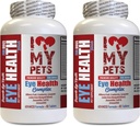 Ljubim svoje PETS LLC Dog Eye Health Supplements - Dog Eye Health Complex - Premium Formula - Vet Priporočeno - Dog Cranberry - 2 steklenice (120 Treats)