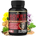 BMVINVOL Horny Kozja trava Kapsule z Maca, Ginseng, Tribulus Terrestris, Ashwagandha, Črna paprika - 90 Število za 3 mesece dobave