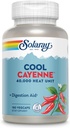 SOLARAY Cool Cayenne Pepper 40.000 HU, Cayenne Pepper Kapsules, Digestion Aid, Bio-Cool proces, Laboratorij preverjen, 60-dnevni denar nazaj garancije, 90 Serving, 180 VegCaps