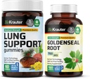 BIO KRAUTER Podpora za pljuča 60 Gummies & Goldenseal 100 kapsul