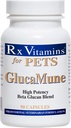 Rx Vitamini GlucaMune - Dog & Cat Imune Support with Beta Glucan - Dnevni vitamini za notranje mačke - Aid in Mačje & Pasje zdravljenje, Gut Health - 90ct