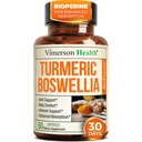 Boswellia Serrata Kurkuma dodatek za skupno podporo in vneto ravnotežje – Kurkuma Boswellia dodatek z ingver & črno papriko ekstrakt za izboljšano absorpcijo – Non-GMO - 60 kapsul