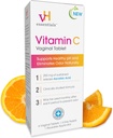 vH esenciali Vitamin C Vaginalna tableta - Borinska kislina Suppository Alternative - Podpira Zdrav pH in odpravlja vaginalno Odor Seveda, Suppozitoriji za vaginalno zdravje 6 Število, 1 Aplikator