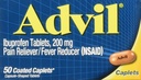 Advil Caplets, 200 mg, 50 ā