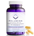 Relumini Glutatione dodatek - 1650mg Zmanjšani glutation kompleks z alfa lipoično kislino, Rose HIPS, Riboflavin, & Vitamin E, Izdelano v ZDA - 90 Veggie kapsule x 1 steklenica - Lastniška mešanica