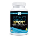 Nordic Naturals Ultimate Omega-D3 Sport, Lemon - 60 Soft Gels - 1480 mg Omega-3 + 1000 i.e. Vitamin D3 - NSF Certified - Podpira mišice, kosti, Focus & vzdržljivost - 30 Servis