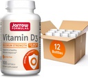 Jarrow Formulas Vitamin D3 125 μg (5000 i. e.) - 100 Servingov (softgels) - Zdravje kosti, Imunska podpora in kalcijeva presnova Podpora - Vitamin D dodatek - D3 Vitamini - 5000 i. e. Vitamin D (Pack of 12)