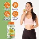 Kislo jabolko z okusom vitamina C Mega odmerek - 1050 mg Vitamin C - krepi imunski sistem in podpira zdravje srca - odlično degustacijo in enostavno pogoltniti (2 pakiranji)