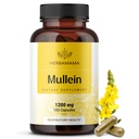HERBAMA Mullein Leaf Kapsule - 1200mg Mullein Leaf Extract za Lung Detox podporo - Vegan, non-GMO dihalnih pljuč čiščenje dodatek