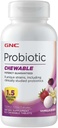 GNC probiotik žvečljiva z 1,5 milijard CFU - Vanilla Berry, 100 tablet, Dnevna podpora probiotiki