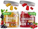 Joyli Ashwagandha & Superfood Gummies Bundle – Mind & Body Balance + Daily Wellness Support – Vegan Multivitaminska formula z Goji, Elderberry, Vitamin C, D in cink – 2 paket za odrasle