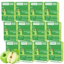 Glukoza SOS glukoza v prahu Pakiranje z naravno dekstrozo, hitro absorpcijo To takoj razrešuje v ustih brez vode, Zelena Apple 72 Služi