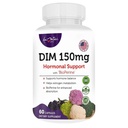 Ženski DIM Complex 150mg - Bioperine Estrogen Balans tablete za Menopause & Hot Flashes Podpora za pomoč Hormonal Acne Močni dodatek - 60 Kapsule - Izdelano v ZDA