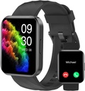 RUIMEN Pametne ure za moške ženske (Odgovor / Make klice) Združljiv z iPhone / Android telefoni, 1.85" HD zaslon Fitness Tracker Heart Rate Monitor 100+ Športni sledilnik Watch vodoodporni (Črna)
