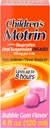 Otroci Motrin peroralna suspenzija Medicine, 100 mg Ibuprofen, Otroci Fever Reducer & Pain Reliever za manjše bolečine in bolečine zaradi prehlada in gripe, brez alkohola, Bubble Gum aromated, 4 fl. oz