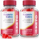 (2 paket) Ketovia Extra Gummies - Ketovia Extra ACV Gummies, Ketovia ACV Gummies Napredno hujšanje, Maksimalna moč dodatek, Ketovia Keto + ACV Gummy, Keto Via Extra Reviews (120 Gummies)