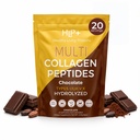 Zdravi živi proteini - hidrolizirani več kolagenski peptidi v prahu tipi I, II, III, V & X - Govedo s hranili trave, divji morski ujet, prostorazsežni piščanci - Gluten prost (hokolat, 8 oz)