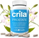CRILA Prostate Supplements for Men - 60 Ct. I Naravna Formula za manj kopalniških izletov* & Izboljšano spanje*, Patented Prostata Support with NO Saw Palmetto Extract & NO stranski učinki*