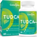 TUDCA Jetrna podpora Dodatki 1000mg - 60 Veganske kapsule, TUDCA Bilne soli z mlekom Thistle Zeliščna mešanica Formula za čiščenje jeter Detox in popravila