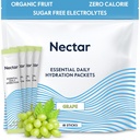 Nectar Hydration Packets - Elektrolitski paketi v prahu - brez sladkorja & 0 Calorie - Tekoči ekološki sadje dnevno IV Hydrate Packs za dehidracijo Relief & Hitra rehidracija (Pakiranje Grape 18)